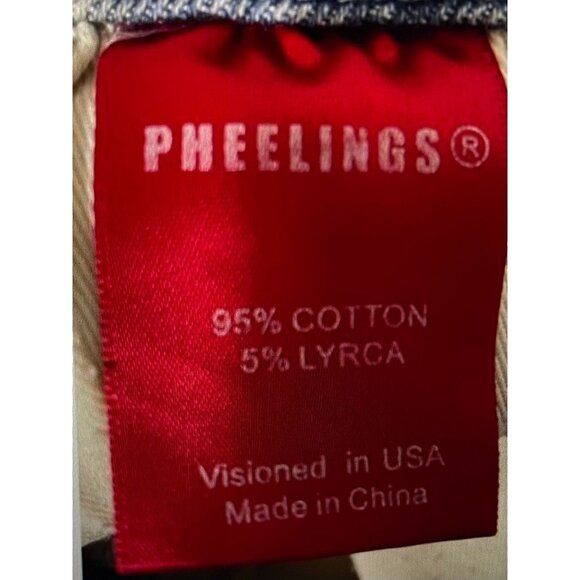 Pheelings Light Blue Distressed Cotton Blend Jeans With Embroidered Lettering - Picture 11 of 14